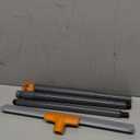 Rubber Floor Squeegee for Concrete Floor, Tile Floor, Metal Aluminium Heavy Duty Garage Shower Floor Squeegee Broom for Removing Water, Commercial Scrubber Mop with Extendable Long Handle (Gray)