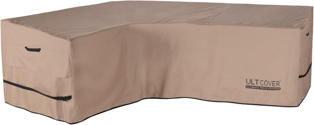 ULTCOVER Waterproof Patio L-Shaped Left Facing Sofa Cover for 4-Seater Outdoor Sectional Furniture Couch 58W (Left Side) x 85W (Back Length)