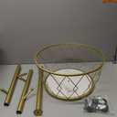 Gold Moveable Tree Metal Coat Rack with Basket Freestanding 65"