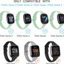 Vanjua Slim Band Compatible With Fitbit Sense 2, Versa 4, Versa 3 - Soft Silicone Replacement Strap for Women's Smart Watch (Light Cyan)