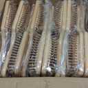 10 Pcs Bamboo Hair Brush, Bulk Round-tipped Bamboo Bristles Detangling Brush Paddle Lightweight Massage Anti Static for Women Men and Children, Stimulates Scalp for Hair Growth (Large, Count, 10)