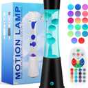 17 Colors Changing Liquid Motion Lamp with Remote,15.6" LED Night Light Relaxing Table Lamp for Kids & Adults, Liquid Light for Bedroom Home Decor (Black)