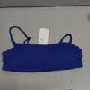 CRZ YOGA Women's Adjustable Spaghetti Strap Round Neck Padded Bikini Top, XS