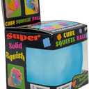 Premium Big Block Cube Sensory Toy with a Super Solid Squish Nice Square Shape Anxiety Sensory Squishy Fidget Toy Ice Cube Slow Rise (Blue)