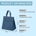 Della Gao Insulated Lunch Bag for Women Men, Waterproof Small Lunch Tote Lunch Box, Reusable Lunch Bags for Work, Party, Travel and Picnic (Blue)