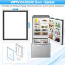 UPGRADED WPW10436248 Refrigerator Door Gasket Compatible with Whirlpool, KitchenAid, Maytag, Kenmore, Amana Refrigerator Door Gasket Seal W10436248 W10131327 W10164035 Fridge Fresh Door Gasket, Black