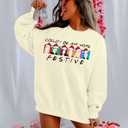 Christmas Sweatshirt Women Out Here Looking Like A Snack Shirt Farm Christmas Tree Pullover Casual Xmas Holiday Top (M)