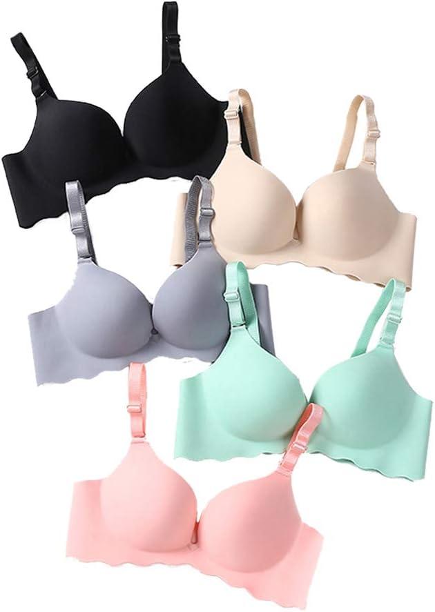 Pack of 5,Women Comfort No Wire Bras Seamless No Show Bra Pack,  (MKL2, 36C)