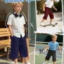 3 Pack Boys Capri Pants Long Shorts | Back to School, Below Knee, Kids, Tween, Summer, Loose Fit, Crop Sweatpants, for 5-14 Years