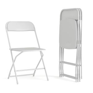 Commercial Folding Chair - Extra Wide 650LB. Capacity - Durable Plastic - 10-Pack