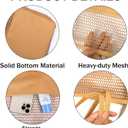 VOROLO Mesh Tote Beach Bag,Women Fairycore Hobo Bag,Shoulder Bag,Soft Summer Casual Crochet Bags (Khaki)