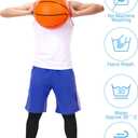 Roadbox Kids Long Compression Leg Sleeves, 2/3 Pairs Youth Sports Basketball Support, Football Running Cycling for Boys Girls (Black)