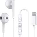 iPhone Headphones,Wired Lightning Headphones for iPhone 13 14 12 Pro Max MFi Certified Lightning Earbuds with Microphone & Volume Control for 11 XR SE