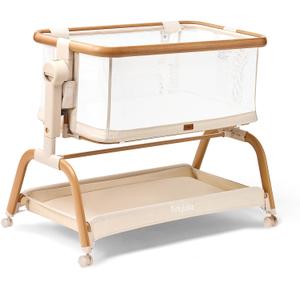 Tinyiota 3 in 1 Baby Bassinet,Rocking Bedside Crib Sleeper for Newborns