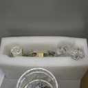 Bathroom Light Fixtures, 3-Light Brushed Gold Vanity Lights, 24.5" Bathroom Lighting Fixtures Over Mirror with Flared White Fabric Shade, Modern Wall Sconces for Bedroom Living Room Hallway