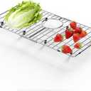 Sink Protectors for Kitchen Sink 26" x 14" Stainless Steel Sink Rack for Bottom of Sink Rear Drain Metal Large Sink Grid