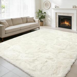 8x10 Fluffy Area Rugs for Living Room,Cream Large Shag Area Rug for Bedroom
Ultra Soft Fuzzy Rug Non-Shedding Indoor Floor Plush Carpet for Room Dorms Home Decor