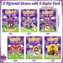 Easter Lent Activity Books for Kids - 24Pcs Christian Lent Mini DIY Games Coloring Book Set Bulk Mazes Word Search Word Scramble Games for Sunday School Classroom Easter Spring Holiday Party Favors