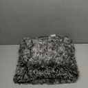 GONAAP Fuzzy Faux Fur Throw Blanket Frosty Black Super Soft Cozy Plush Fuzzy Shaggy Blanket for Couch Sofa Bed (Frosty Black, Throw(50"x60"))