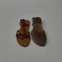 Amazon Essentials Women's Casual Strappy Sandal (8 Wide, Tan)