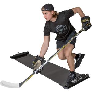 Better Hockey Extreme Slide Board - Portable IceHockey Training Aid, For Stamina, Endurance, Strength, Agility and Speed - Used by the Pros, Adjustable Length, With 3 pair of Booties, Size S, M, and L