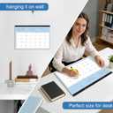 2 x 2026 desk calendar 17x12 Inch-Wall & Desk Planner Dual-Use Design,18-Month Use, clear plastic cover