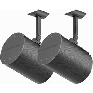 Wall Mounts for Sonos Era 100 and Sonos Era 100 SL Ceiling Mount  Tilt & Swivel Adjustable Bracket, Wall or Ceiling Mount Install, Space-Saving Design, Metal Heavy Duty, Black (2 Pack)