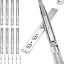 18 inch Drawer Slides 4 Pairs (8pcs) Soft Self Close Full Extension Ball Bearing Drawer Rails Side Mount Metal Dresser Runners for File Cabinet Trash Can Kitchen Wardrobe Glides 18" 100 LB Capacity