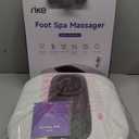 RIKE Collapsible Foot Spa with Fast PTC Heating and Massage, 14 Temp Control Precise Heated Foot Bath, Smart Digital Touch Screen & Ambient Light, 6 Rollers & Pumice Stone, Space Saving for Home