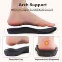 Litfun Women's Orthopedic Slippers with Arch Support Adjustable Open Toe House Shoes for Plantar Fasciitis 39