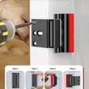 5 x Industrial Black Child Locks for Door (3 Pack) Maximum Home Security Door Reinforcement Lock for Front Door & Kids Safety, Premium Aluminum Construction Finish Withstands 800lbs Force