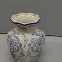 Vintage Ceramic Vase, Small Blue and White Porcelain Decorative Flower Vase for Centerpiece Living Room Table Shelf, Chinoiserie French Country Decor