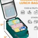 HowFly Small Lunch Box for Men- Small Insulated Snack Bag for Kid - Mini Cooler Bag Resuable Freezable Lunch Bags Thermal Lunchbox for Women Kids Work - Malachite Green