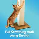 SmartCat Ultimate Scratching Post  Beige, Large 32 Inch Tower - Sisal Fiber, Simple Design - For All Cats (Brown)