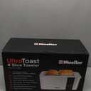 Mueller UltraToast Full Stainless Steel Toaster 4 Slice, Long Extra-Wide Slots for Bagels and Waffles, 6 Browning Levels, LED Display, Cancel/Defrost/Reheat Functions & Removable Tray, Kitchen Gadgets