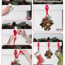 12 Pack Christmas Garland Hangers for Mantle, Reusable Silicone Stocking Holders for Fireplace, Door Frame & Stairways, Large-Sized for Wreath and Christmas Party Decoration (Red)