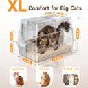 XL Enclosed Stainless Steel Litter Box with Lid,Covered,Light Gray