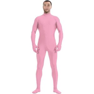 Aniler Men's and Women's Headless Spandex Bodysuit Zentai Jumpsuit Halloween Dress Up Party Cosplay Unitard Body Suit (XX-Large, Pink)