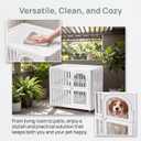 Plastic Dog Crate with Wheels, Single Door Indoor Outdoor Dog Kennel with Clear Acrylic Window, Ventilated, Easy Clean & Easy Assemble Pet Cage for Small/Medium Dogs