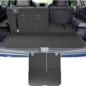 Original Cargo Mat & Backrest Mat Fit for Honda Pilot 2016-2025 2026 (No Elite): All Weather Protection Cargo Liner with Backrest Mat Behind 3rd Row Back Seat Protector