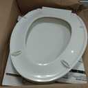 KOHLER 20110-96 Brevia, Slow Close Toilet Seat, Elongated Toilet Seat, Grip-Tight Bumpers Quick-Attach Hardware, Biscuit