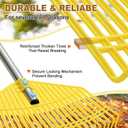 Leaf Rake - 16.5" Wide Nylon Plastic Head,65" Adjustable Handle,Heavy Duty for Leaves,Grass,Pine Needle,Mulch, Small Debris,Lawn-Friendly Tines,Lightweight for Women,Seniors & Kids