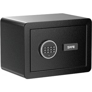 0.77 Cu ft Gun Safe for Handgun with Removable Shelf, Pistol Safe with Digital Electronic Keypad, Alarm System Home Safe, Silent Mode, Carbon