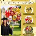Red and Gold Graduation Balloons, 51 PCS Congrats Grad Balloons, 22 Inch Gold Red Star Foil Balloon and 12 Inch Grad Confetti Latex Balloon for College High School 2026 Graduation Decorations