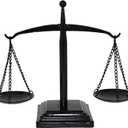 Vintage Style Small Metal Libra Jewelry Towers, Display Tray Cosmetic Organizer Storage, Lawyer Scale of Justice, Farmhouse Candleholder (Black)