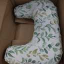 Boppy Nursing Pillow - Firm, Ergonomic U-Shaped Bottle and Breastfeeding Pillow with High Lift for Comfort and Support, Spacious Surface - Green Sage Leaf
