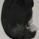 Short Bob Wig with Bangs, Natural Black Synthetic Straight Hair Wigs for Women, 14 Inch Cosplay Costume Bob Wig (Black)