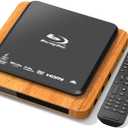 Blu-Ray Player, 1080p Full HD Dolby Surround Sound A 1 Blu-Ray All Region DVD Player, HDMI/USB/AV Connection Blue Ray Disc Player for TV/RV/Home Theater/Car (Mid-Century Modern Design)