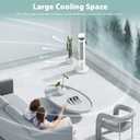 Antarctic Star Tower Fan Portable Floor Fans 85Oscillating Fan 36'' Quiet Cooling 12H Timer Remote Control Standing Bladeless Electric 3 Speeds Wind 3 Modes Bedroom Office(36 inch, White)