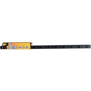 Prime Wire & Cable PB800012 12-Outlet Metal Power Strip with 14-3 SJT 6-Feet Cord,Black